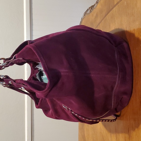 VIA Repubblica purple suede slouch bag - Picture 4 of 14